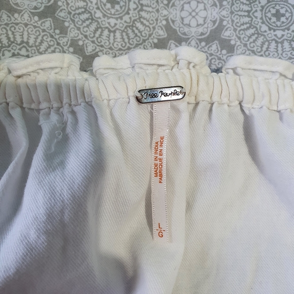 Free People Fleur Du Jour Cream Embroidered Dress. - Picture 6 of 7